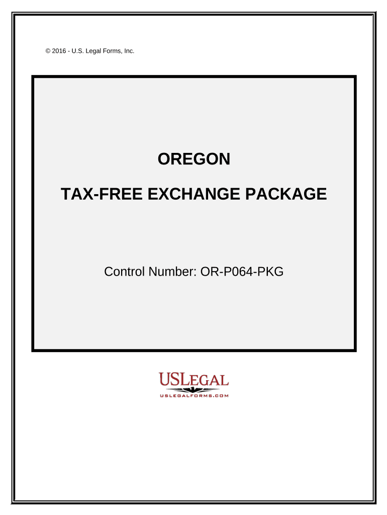 Tax Exchange Package Oregon  Form