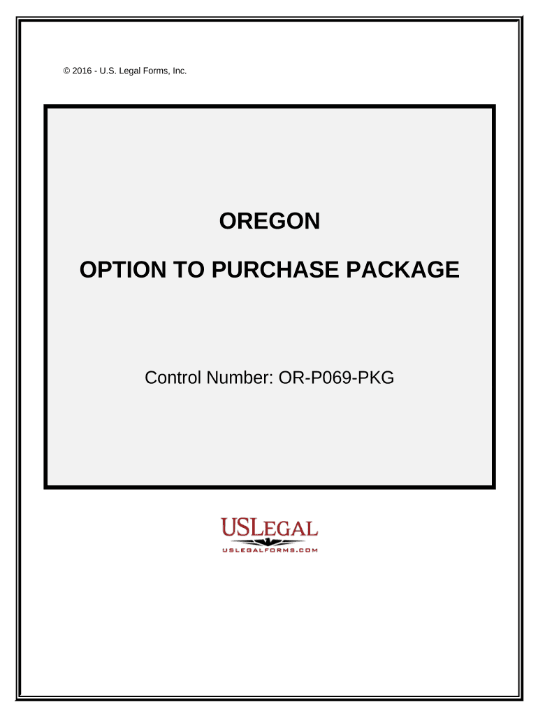 Option to Purchase Package Oregon  Form