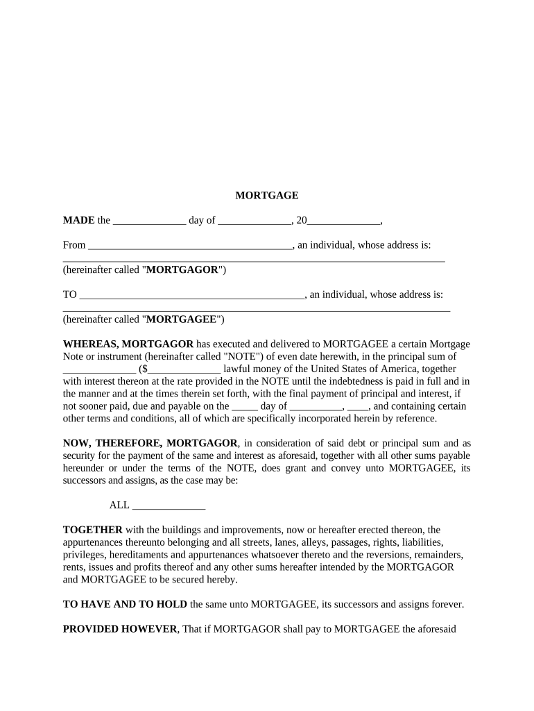 Mortgage Short Pennsylvania  Form