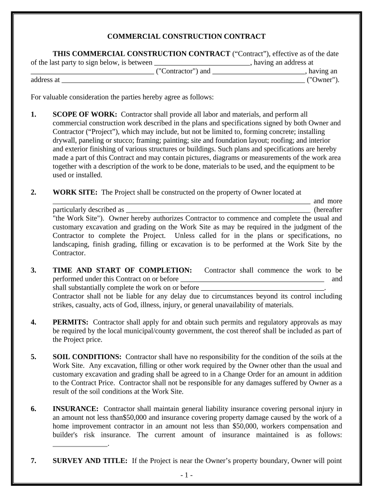 Pennsylvania Commercial Form