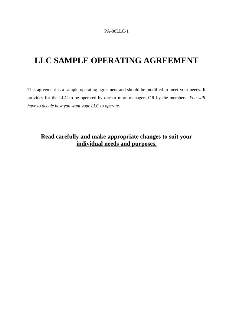 Pennsylvania Llc  Form