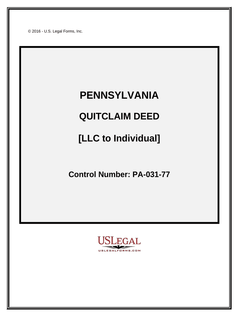 Quitclaim Deed Llc  Form