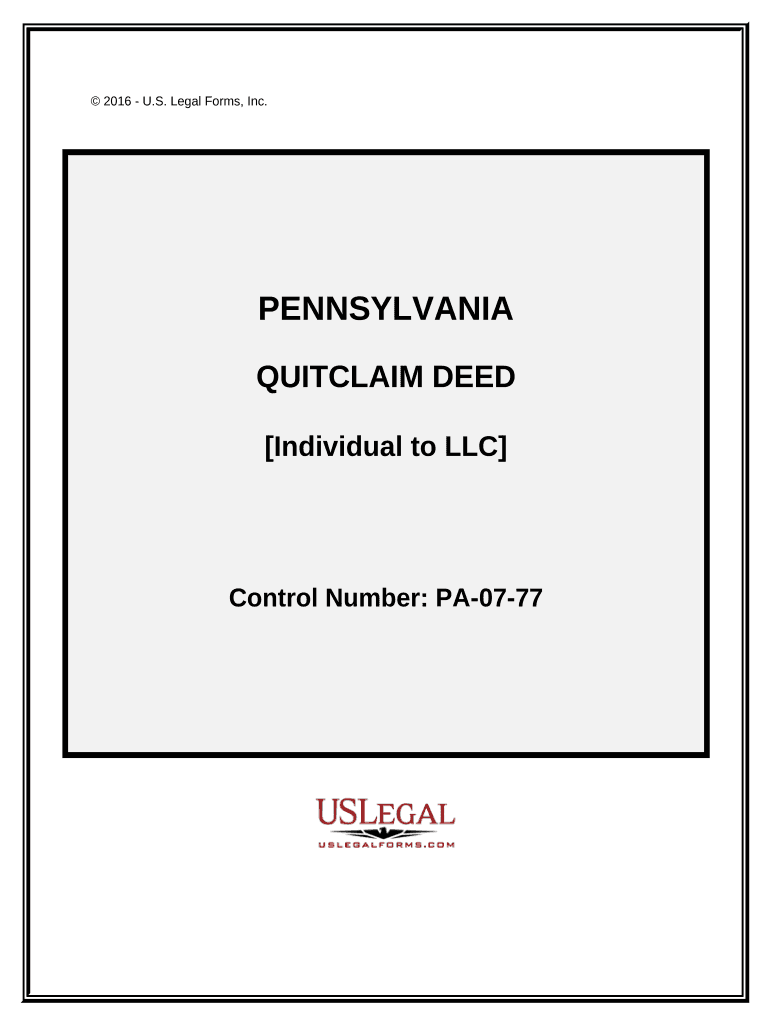 Pa Quitclaim Deed  Form