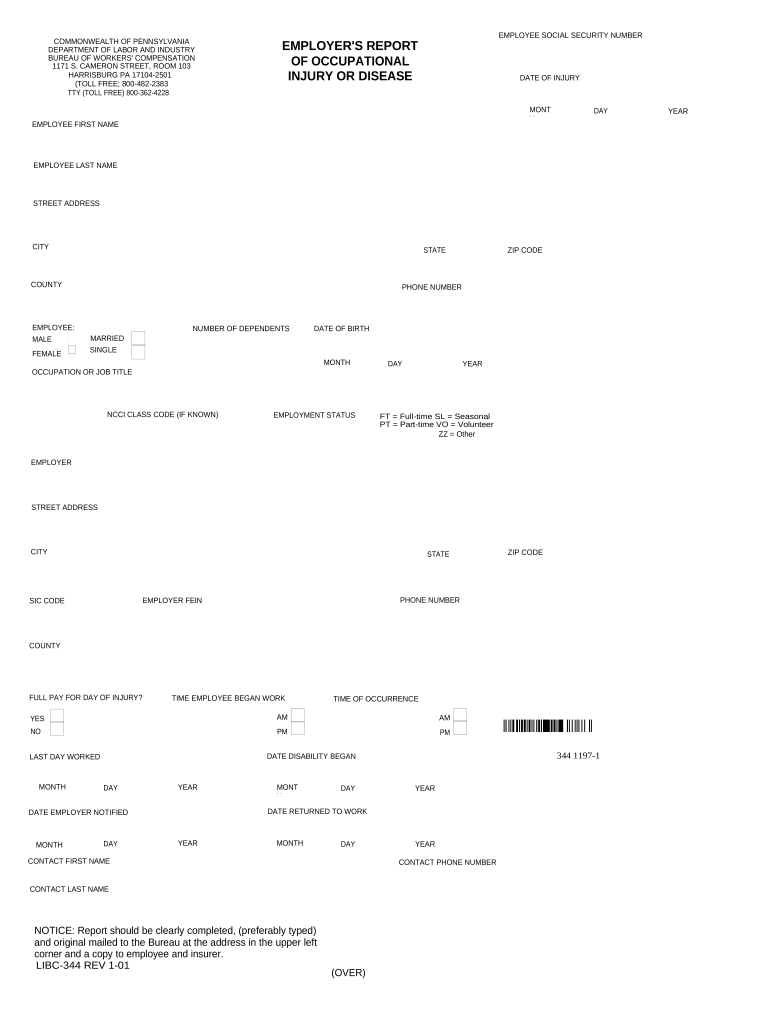 Pa Injury  Form