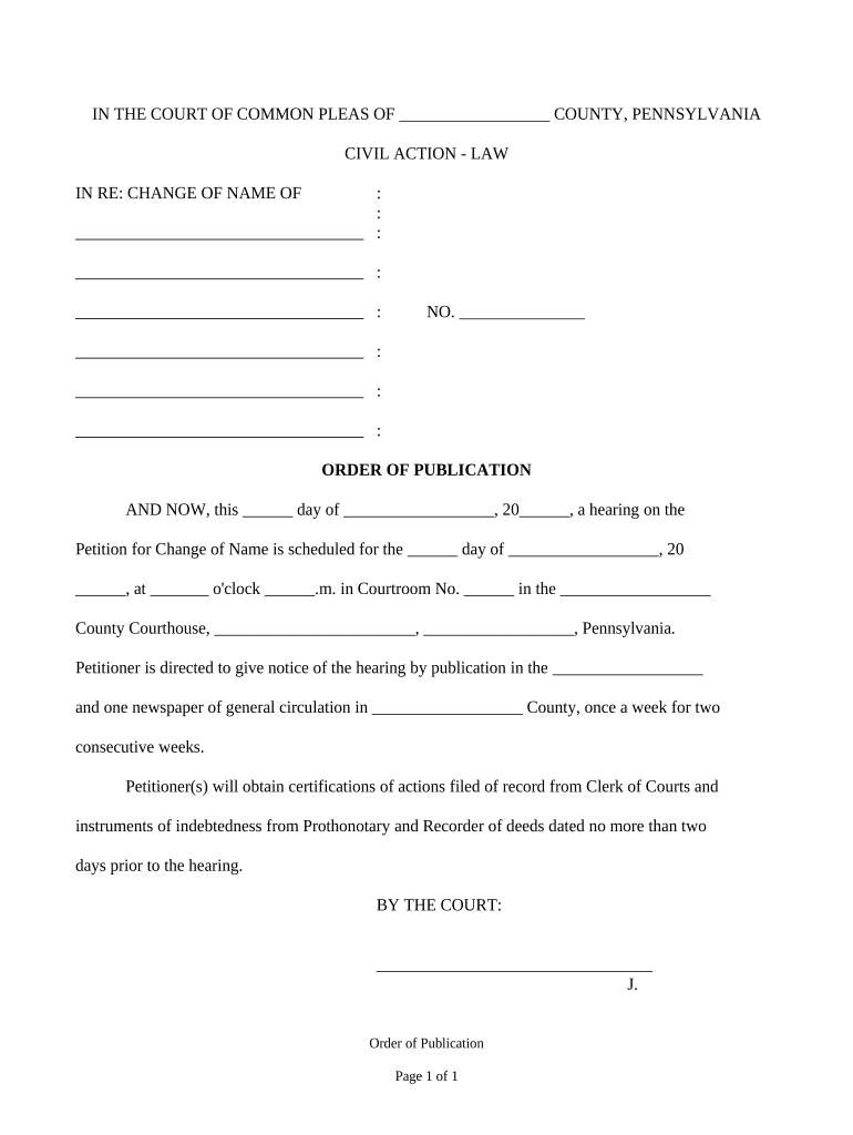 Publication Name Change  Form