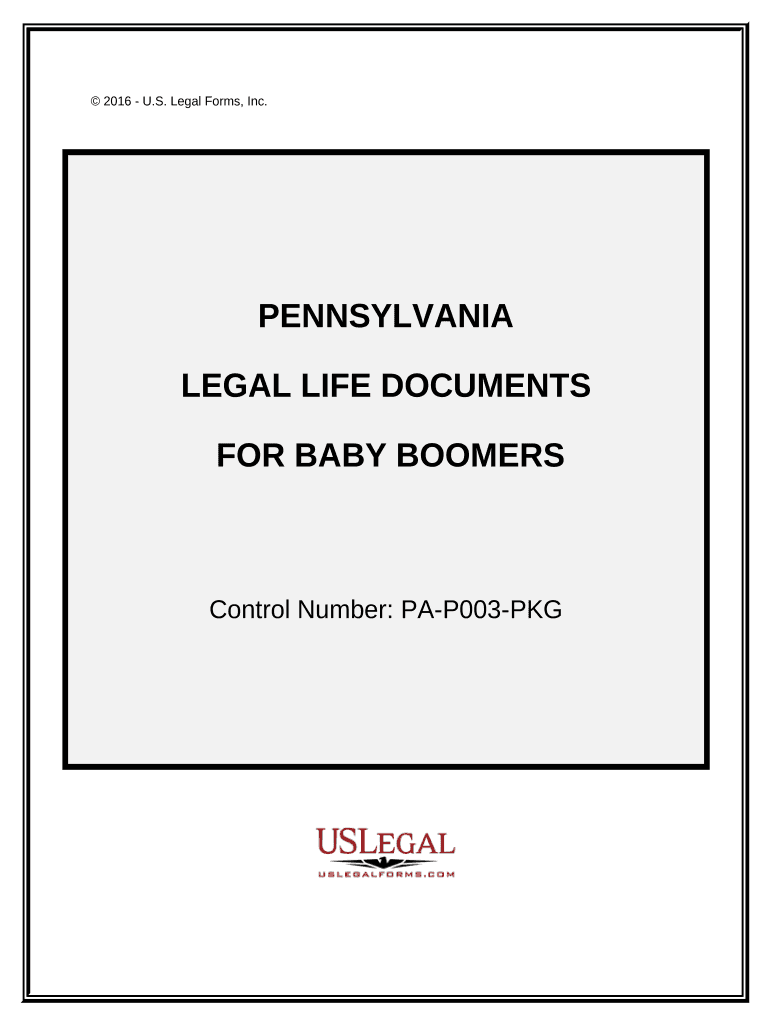 Essential Legal Life Documents for Baby Boomers Pennsylvania  Form
