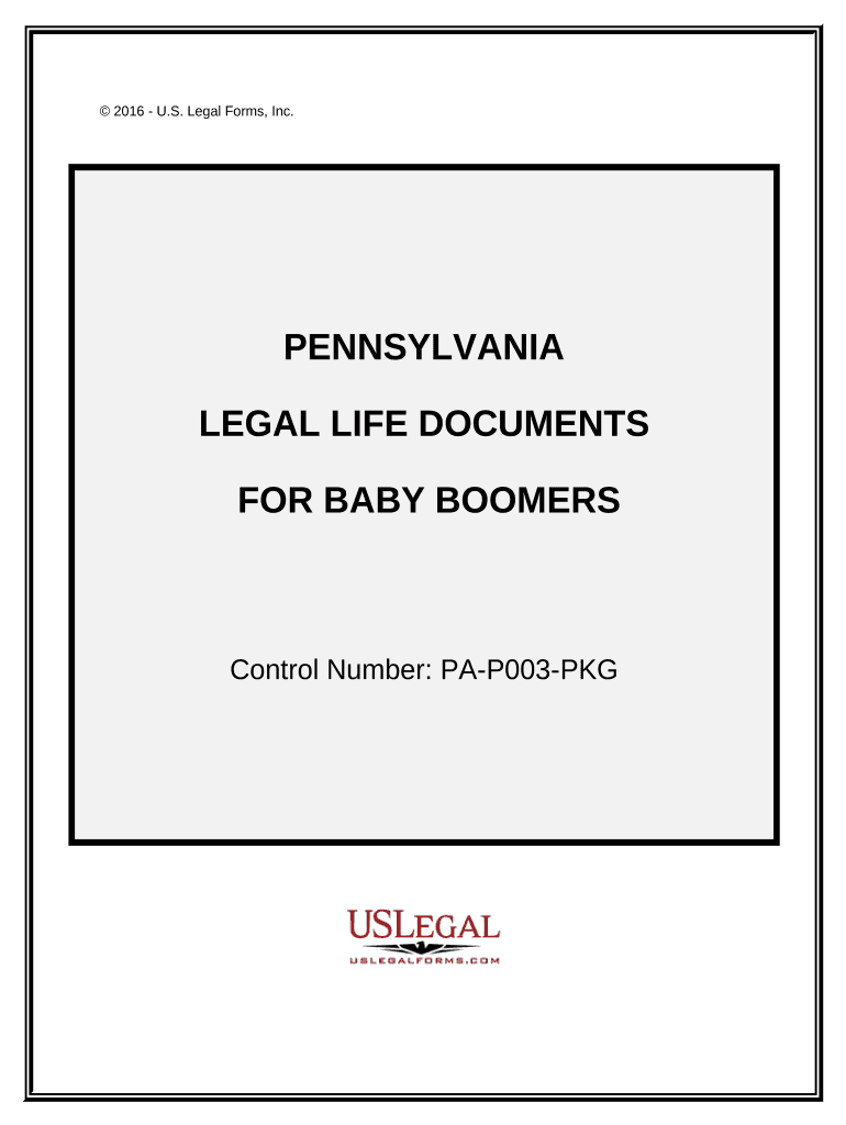 Essential Legal Life Documents for Baby Boomers Pennsylvania Form