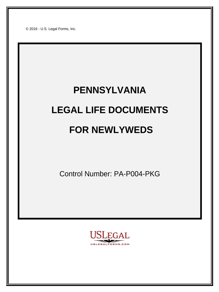 Essential Legal Life Documents for Newlyweds Pennsylvania  Form