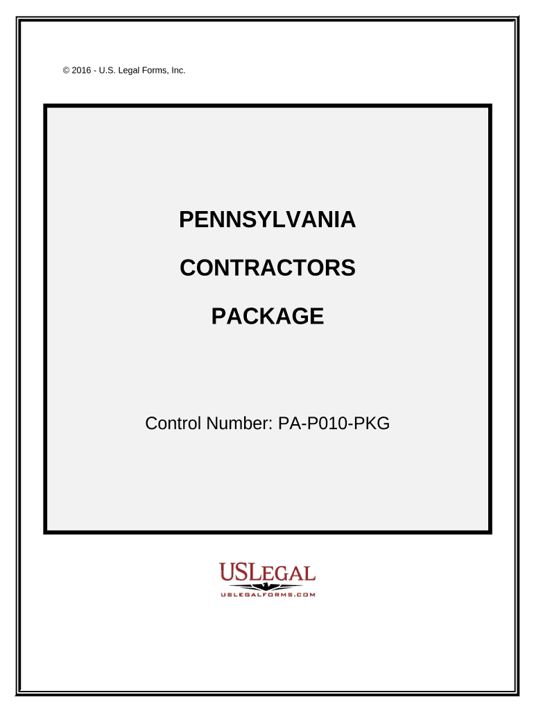 Contractors Forms Package Pennsylvania