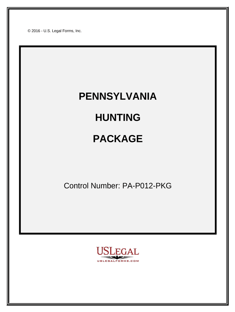 Hunting Forms Package Pennsylvania