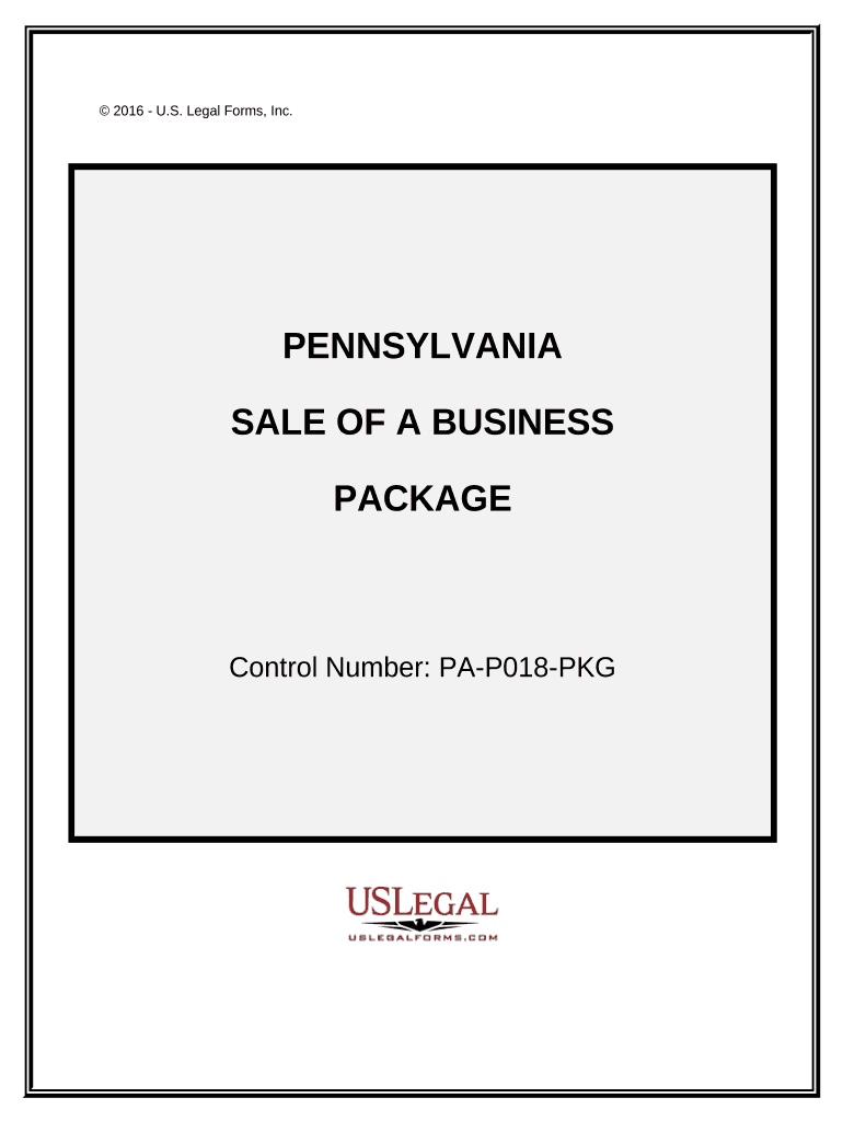 Sale of a Business Package Pennsylvania  Form
