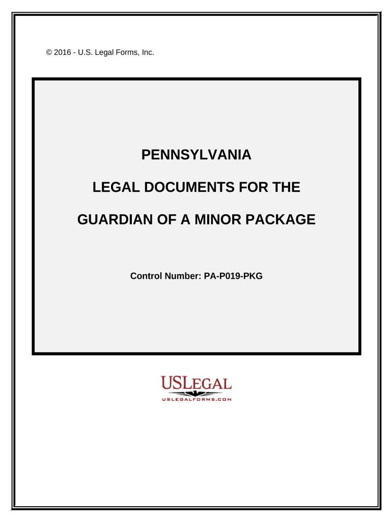 Fill and Sign the Legal Documents for the Guardian of a Minor Package Pennsylvania Form
