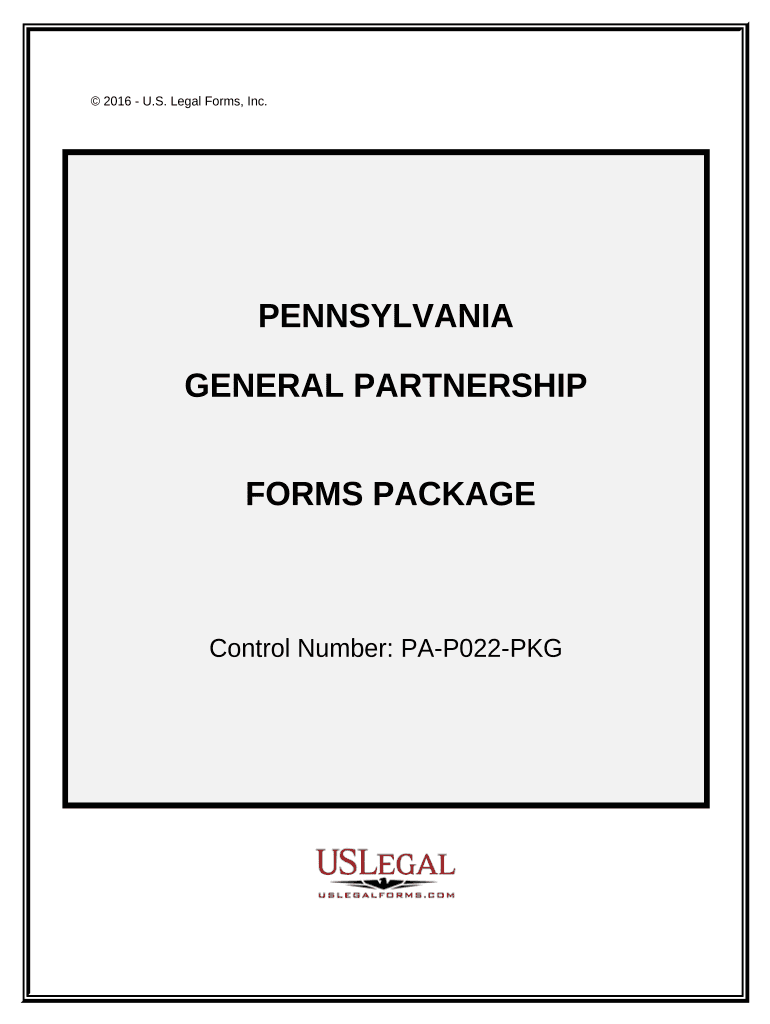 General Partnership Package Pennsylvania  Form