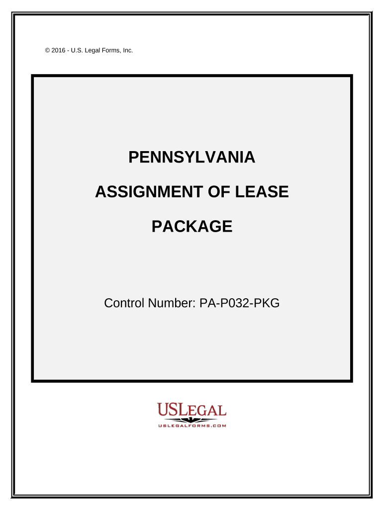 Assignment of Lease Package Pennsylvania  Form