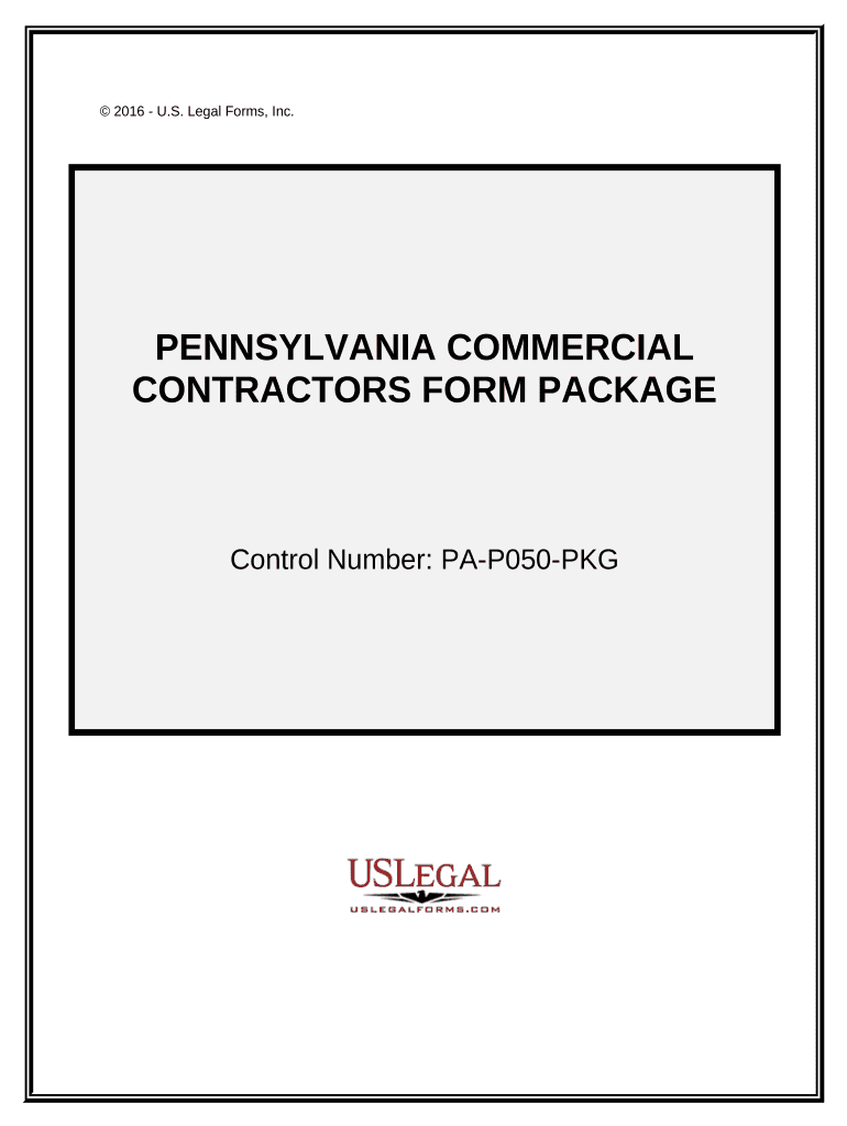 Commercial Contractor Package Pennsylvania  Form
