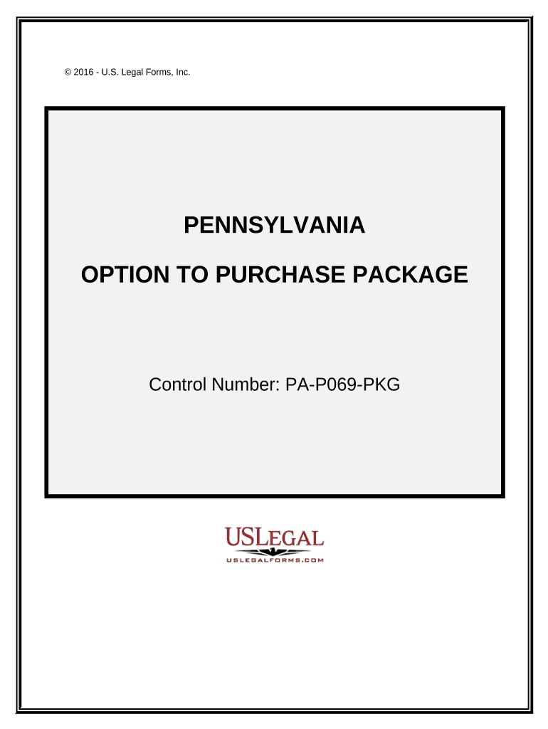 Option to Purchase Package Pennsylvania  Form
