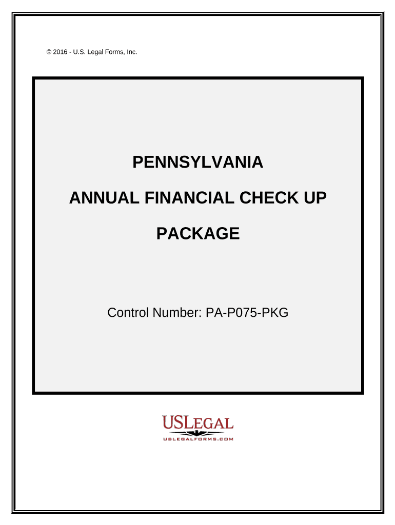 Annual Financial Checkup Package Pennsylvania  Form