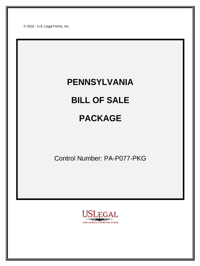 Pennsylvania Bill Sale  Form