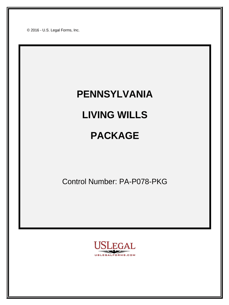 Living Wills and Health Care Package Pennsylvania  Form