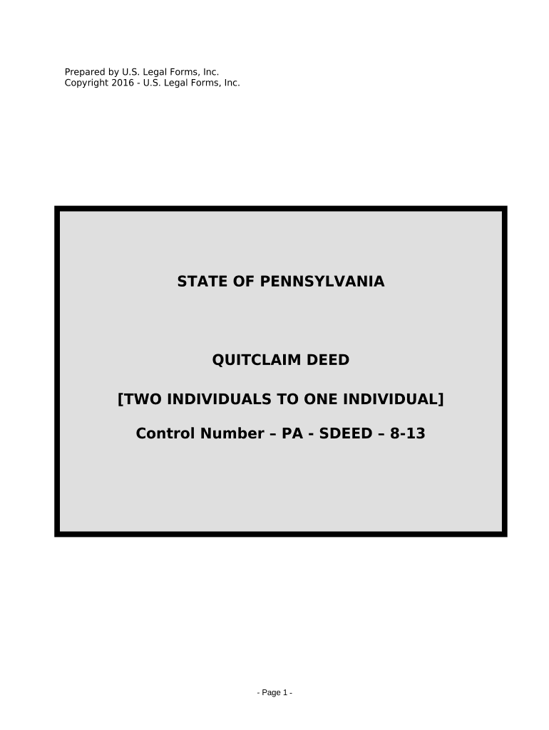 Pennsylvania Quitclaim Form