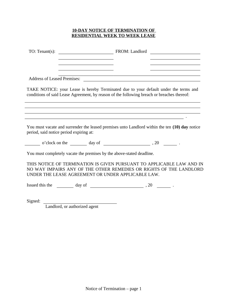 Rhode Island Notice  Form