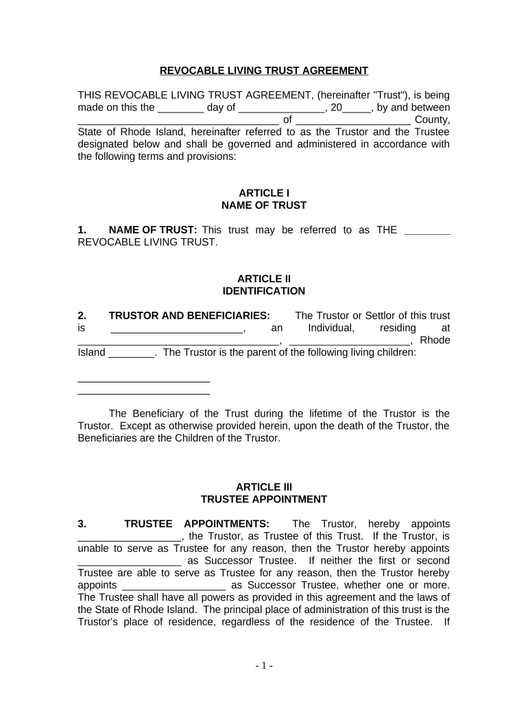 Rhode Island Single Divorced  Form