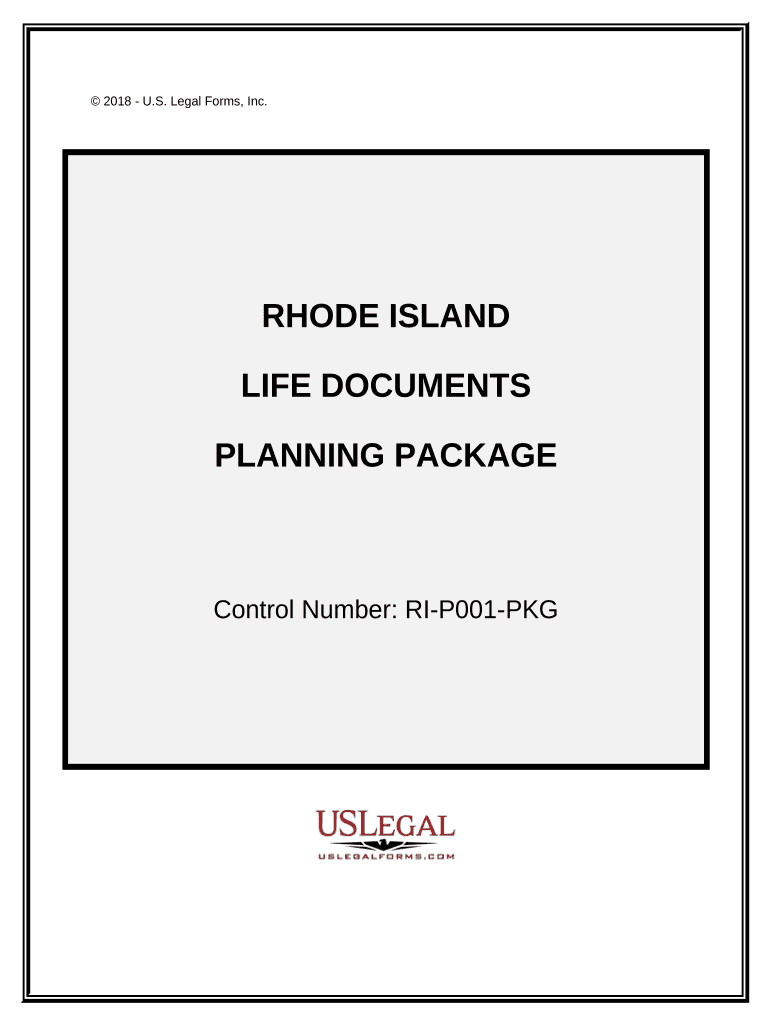 Life Documents Planning Package, Including Will, Power of Attorney and Living Will Rhode Island  Form