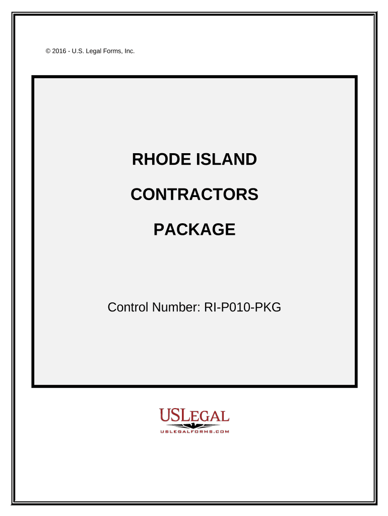Contractors Forms Package Rhode Island
