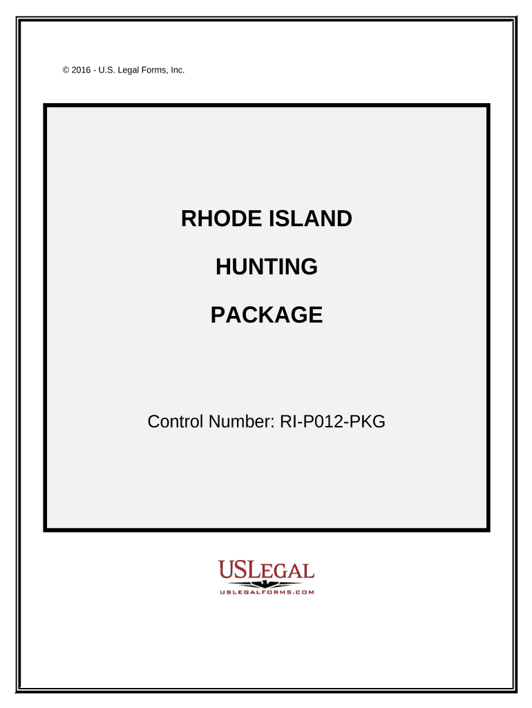 Hunting Forms Package Rhode Island