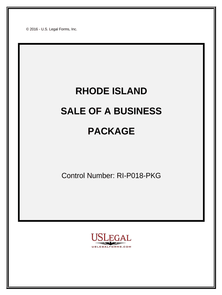 Sale of a Business Package Rhode Island  Form
