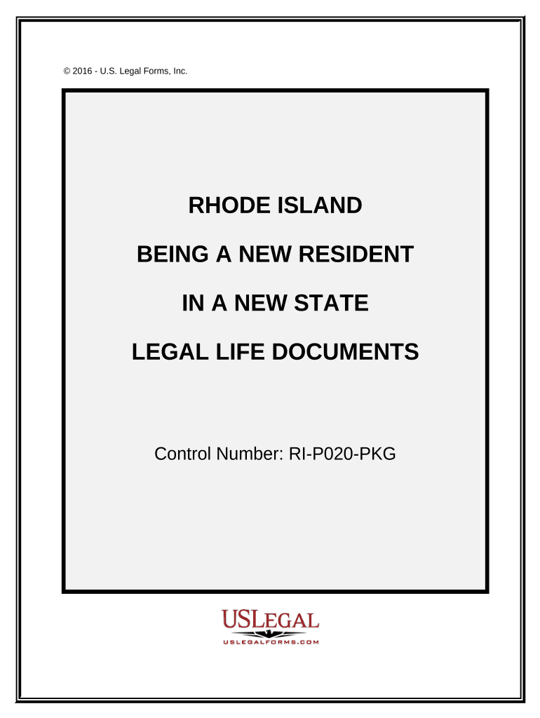 Fill and Sign the New State Resident Package Rhode Island Form