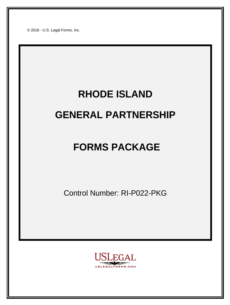 General Partnership Package Rhode Island  Form