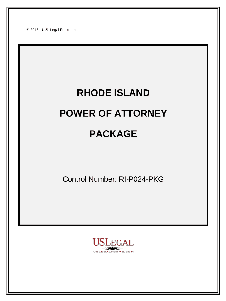 Power of Attorney Forms Package Rhode Island
