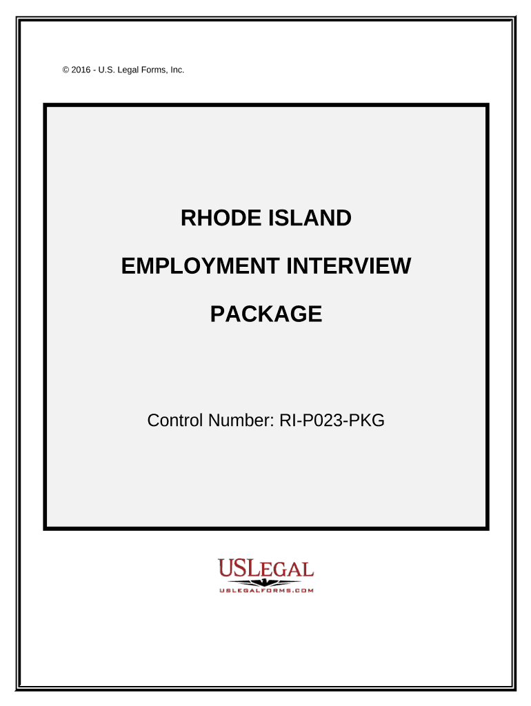 Employment Interview Package Rhode Island  Form