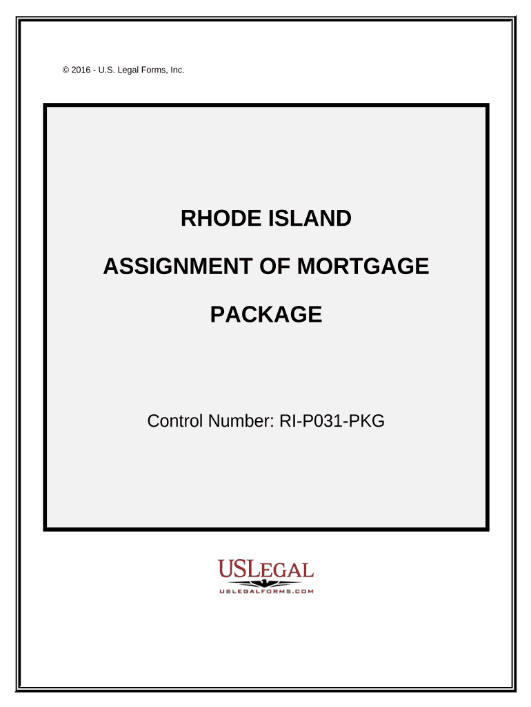 Assignment of Mortgage Package Rhode Island  Form