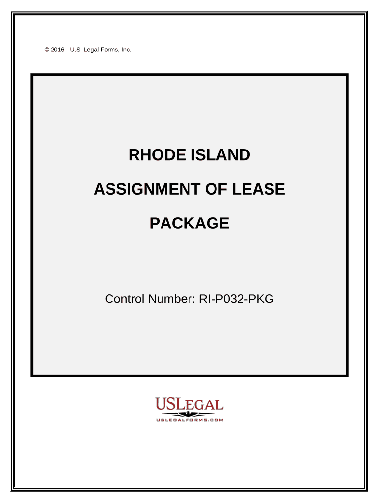 Assignment of Lease Package Rhode Island  Form