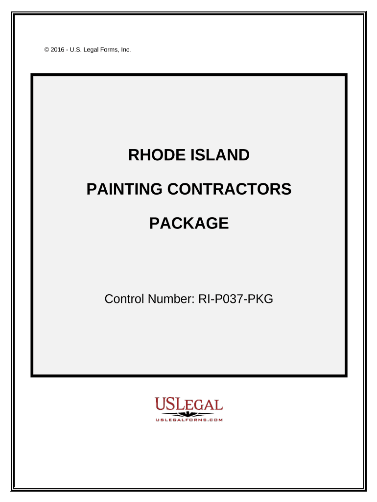 Painting Contractor Package Rhode Island  Form