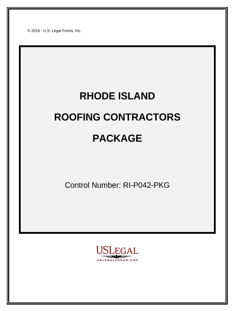 Roofing Contractor Package Rhode Island  Form