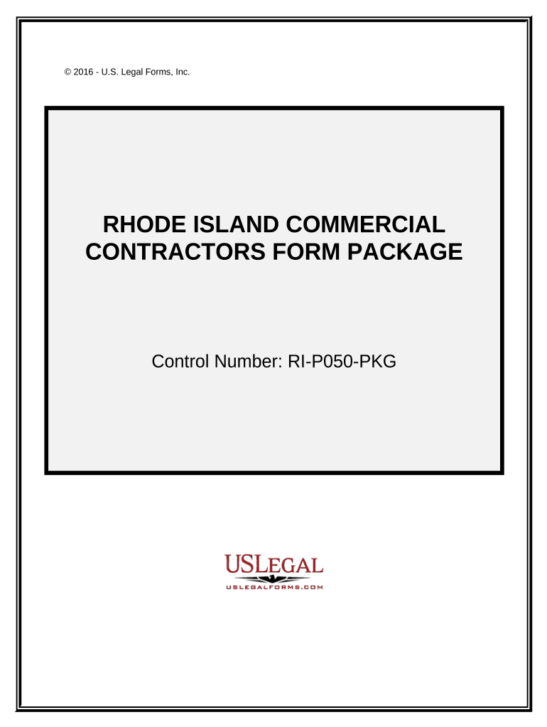 Commercial Contractor Package Rhode Island  Form
