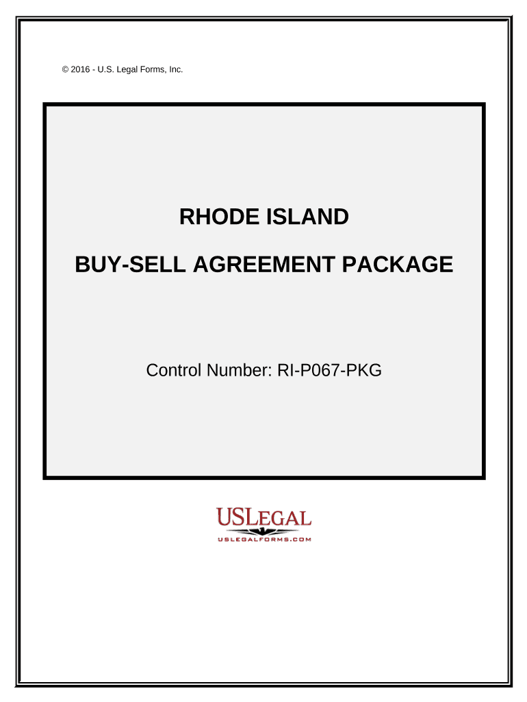 Buy Sell Agreement Package Rhode Island  Form
