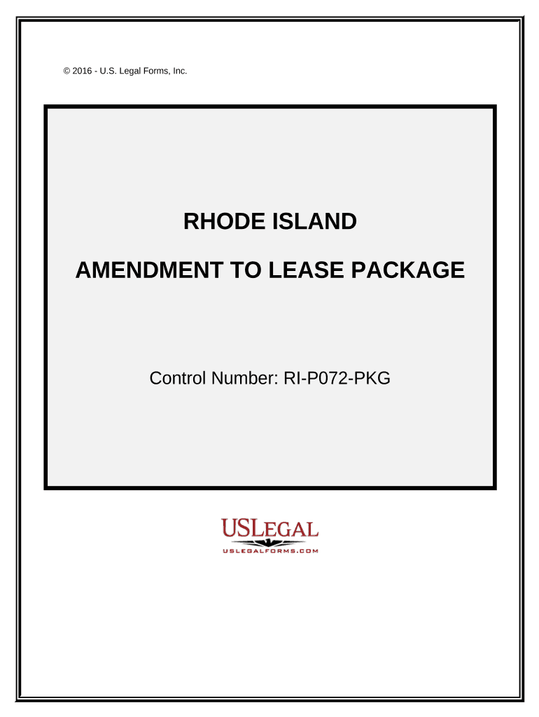 Amendment of Lease Package Rhode Island  Form