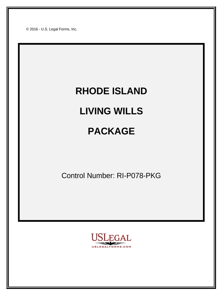 Living Wills and Health Care Package Rhode Island  Form