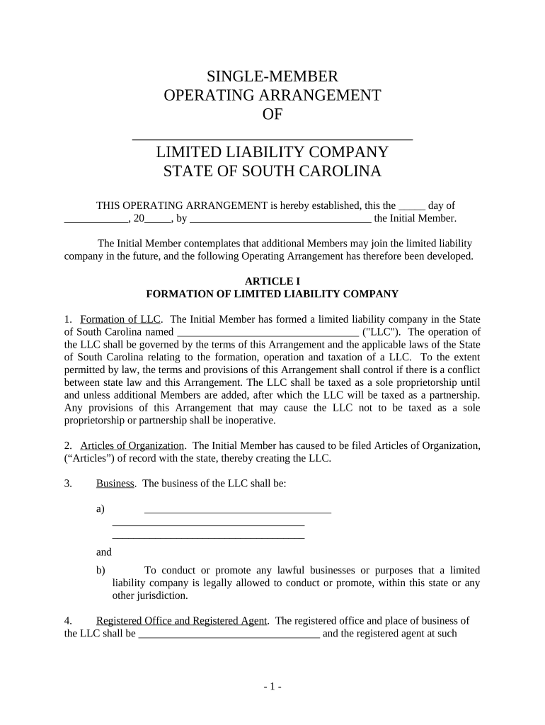 Sc Llc  Form