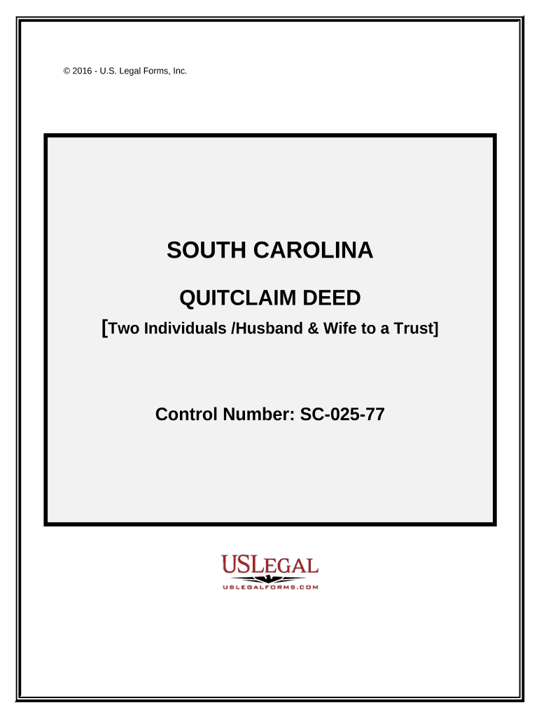 Quitclaim Deed South Carolina  Form