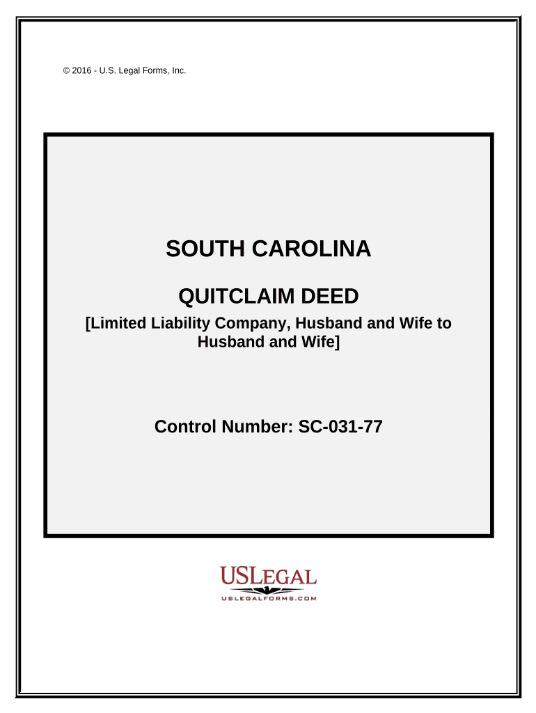 Quitclaim Deed from Two IndividualsHusband and Wife to Individual South Carolina  Form