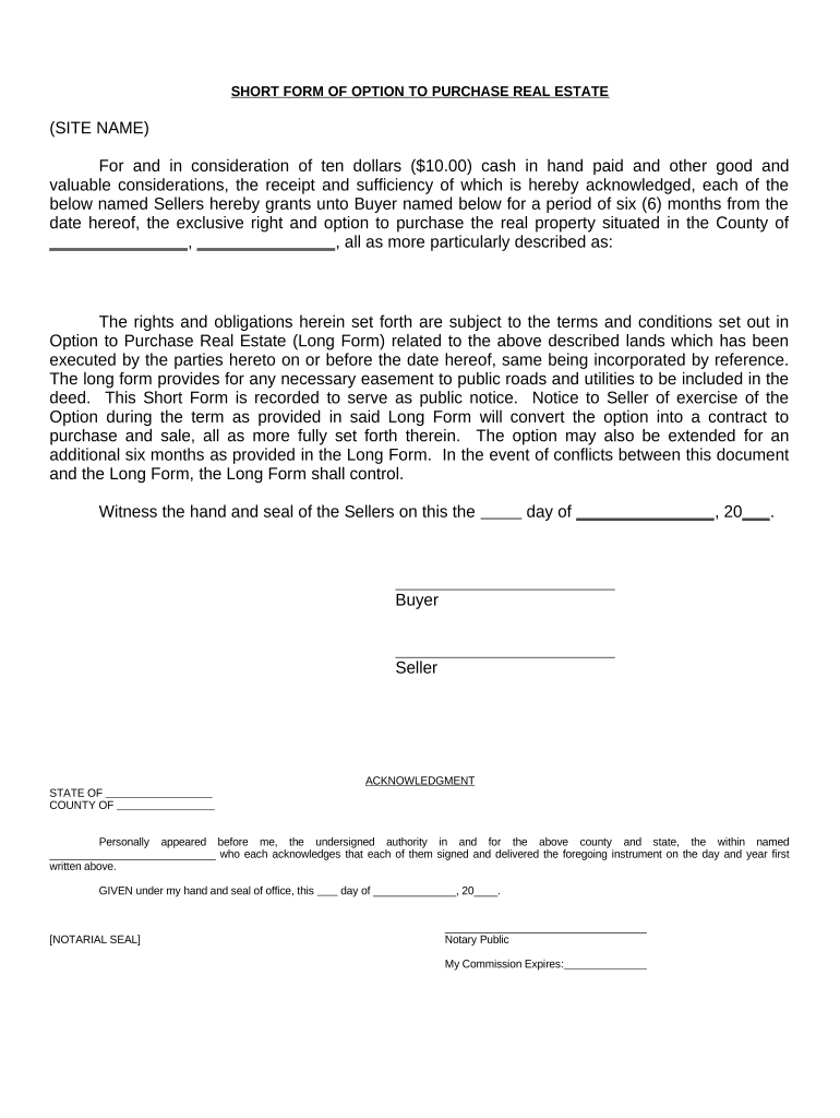 South Carolina Notice  Form