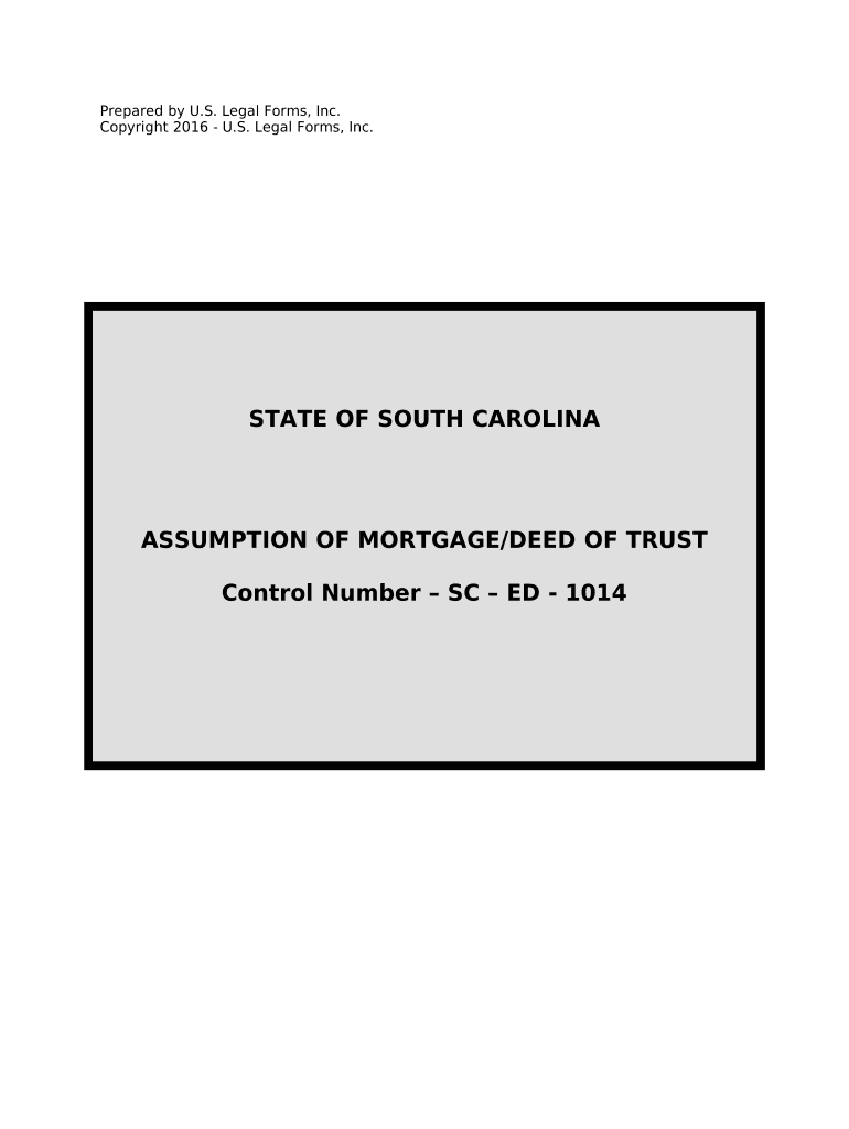Assumption Agreement of Mortgage and Release of Original Mortgagors South Carolina  Form