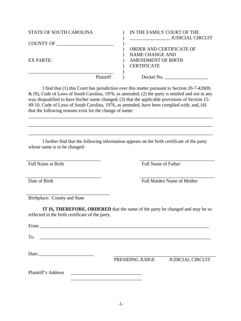 Sc Change  Form