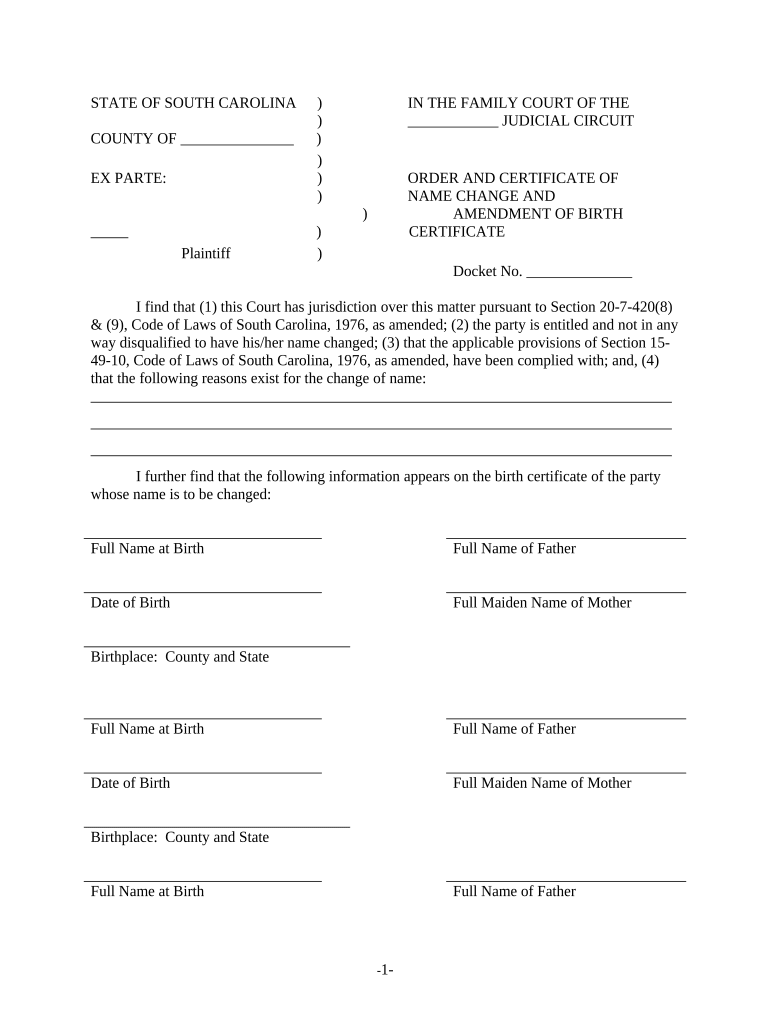 Sc Change  Form