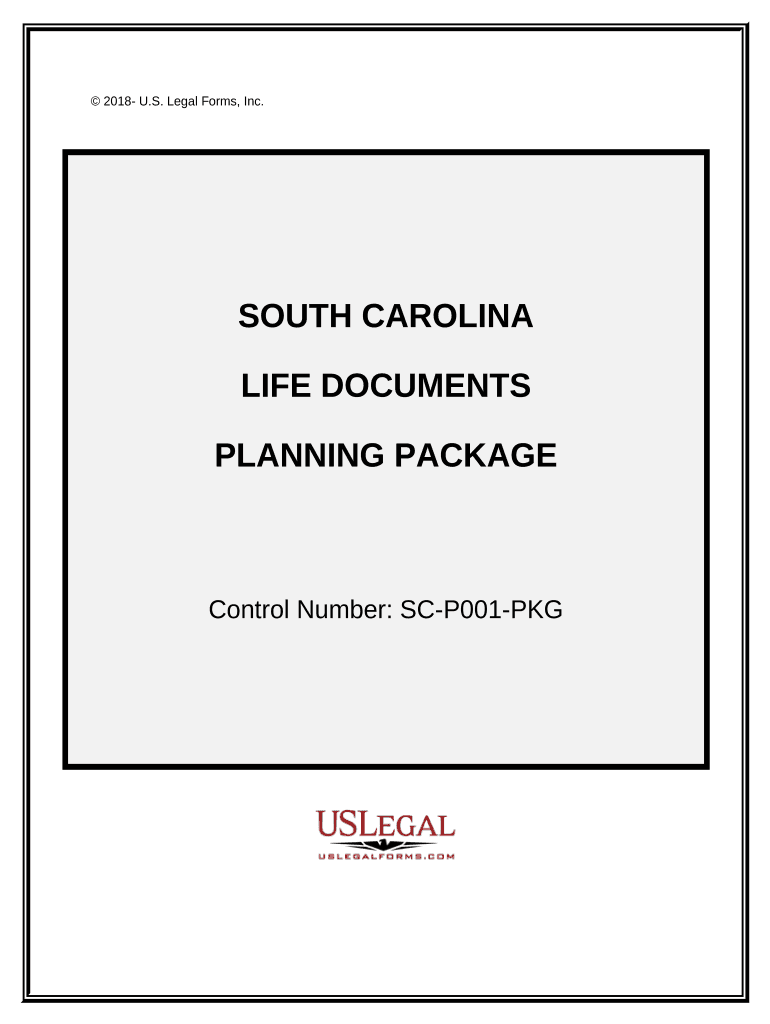 Life Documents Planning Package, Including Will, Power of Attorney and Living Will South Carolina  Form